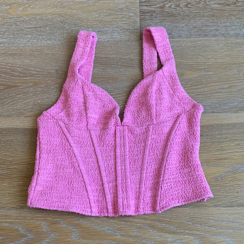 Zara corset top pink size medium